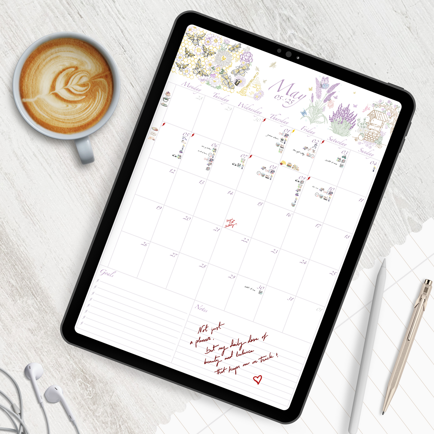2025 Monthly Digital Planner - Months ONLY